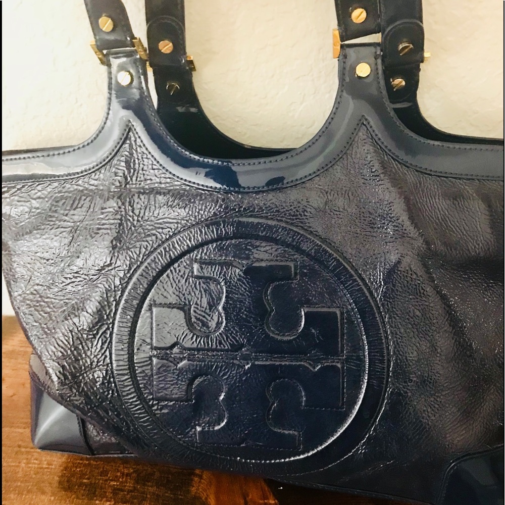 SOLD Authentic patent leather Tory Burch tote